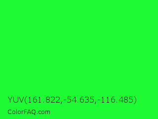 YUV 161.822,-54.635,-116.485 Color Image