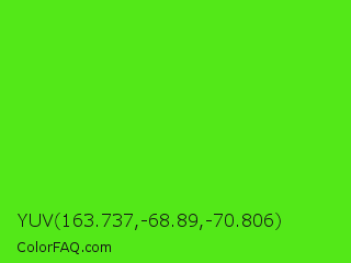 YUV 163.737,-68.89,-70.806 Color Image