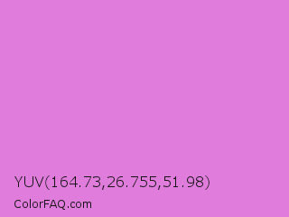YUV 164.73,26.755,51.98 Color Image