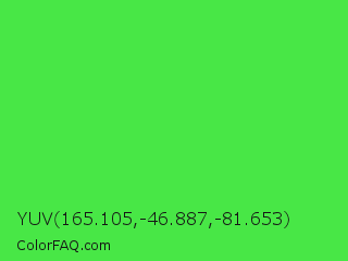 YUV 165.105,-46.887,-81.653 Color Image