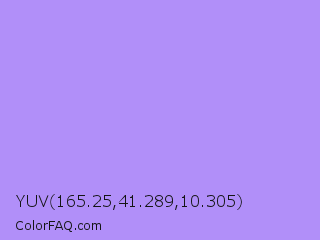 YUV 165.25,41.289,10.305 Color Image