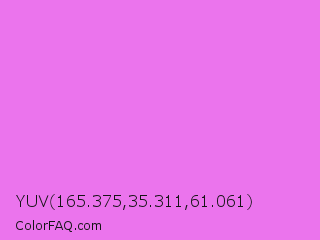 YUV 165.375,35.311,61.061 Color Image