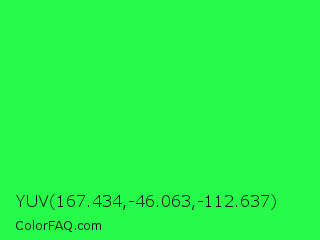 YUV 167.434,-46.063,-112.637 Color Image