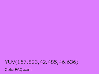 YUV 167.823,42.485,46.636 Color Image