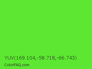 YUV 169.104,-58.718,-66.743 Color Image