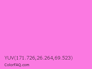 YUV 171.726,26.264,69.523 Color Image