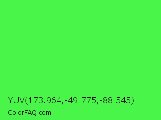 YUV 173.964,-49.775,-88.545 Color Image