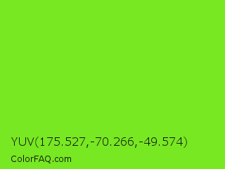 YUV 175.527,-70.266,-49.574 Color Image