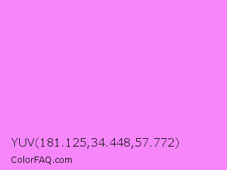 YUV 181.125,34.448,57.772 Color Image
