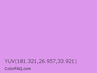 YUV 181.321,26.957,33.921 Color Image