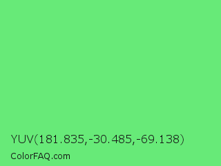 YUV 181.835,-30.485,-69.138 Color Image