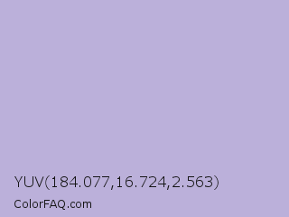 YUV 184.077,16.724,2.563 Color Image