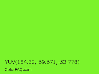 YUV 184.32,-69.671,-53.778 Color Image
