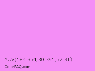 YUV 184.354,30.391,52.31 Color Image