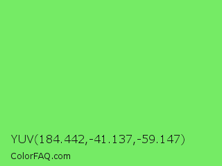 YUV 184.442,-41.137,-59.147 Color Image
