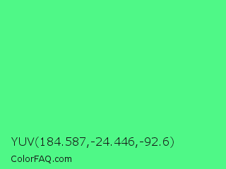 YUV 184.587,-24.446,-92.6 Color Image