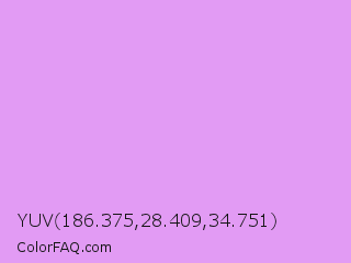 YUV 186.375,28.409,34.751 Color Image
