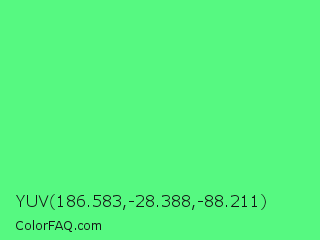 YUV 186.583,-28.388,-88.211 Color Image