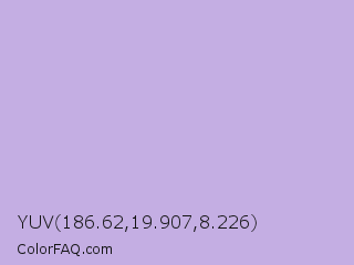 YUV 186.62,19.907,8.226 Color Image