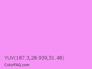YUV 187.3,28.939,51.48 Color Image