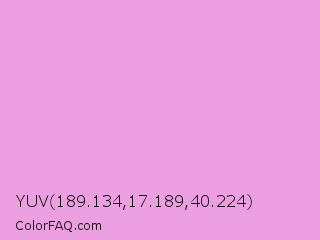 YUV 189.134,17.189,40.224 Color Image