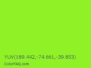 YUV 189.442,-74.661,-39.853 Color Image