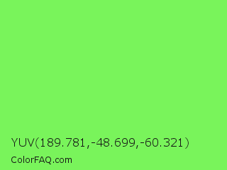 YUV 189.781,-48.699,-60.321 Color Image