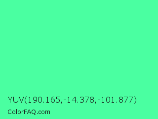 YUV 190.165,-14.378,-101.877 Color Image