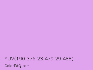 YUV 190.376,23.479,29.488 Color Image