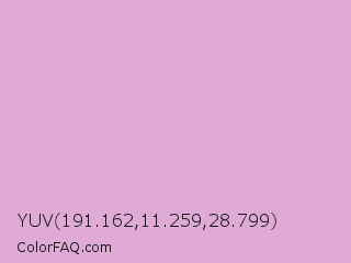 YUV 191.162,11.259,28.799 Color Image