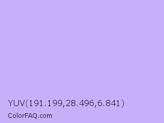 YUV 191.199,28.496,6.841 Color Image