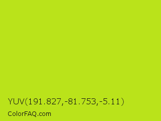 YUV 191.827,-81.753,-5.11 Color Image