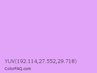 YUV 192.114,27.552,29.718 Color Image