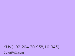 YUV 192.204,30.958,10.345 Color Image