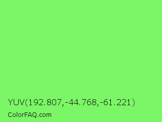 YUV 192.807,-44.768,-61.221 Color Image
