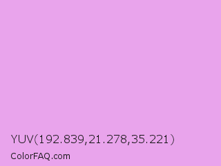 YUV 192.839,21.278,35.221 Color Image