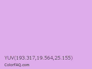YUV 193.317,19.564,25.155 Color Image