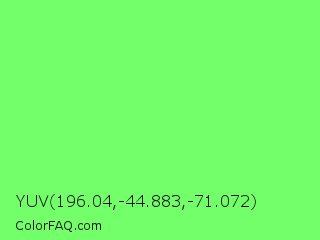 YUV 196.04,-44.883,-71.072 Color Image