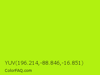 YUV 196.214,-88.846,-16.851 Color Image
