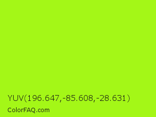 YUV 196.647,-85.608,-28.631 Color Image