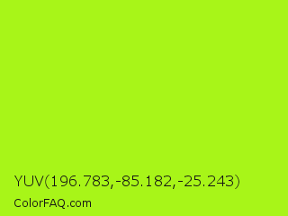 YUV 196.783,-85.182,-25.243 Color Image