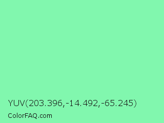 YUV 203.396,-14.492,-65.245 Color Image