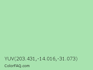 YUV 203.431,-14.016,-31.073 Color Image