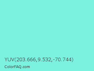 YUV 203.666,9.532,-70.744 Color Image
