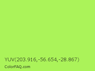 YUV 203.916,-56.654,-28.867 Color Image