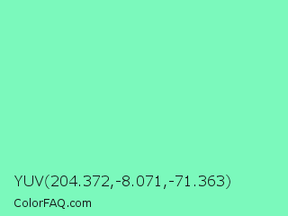 YUV 204.372,-8.071,-71.363 Color Image