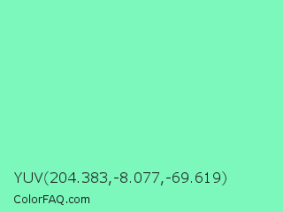 YUV 204.383,-8.077,-69.619 Color Image