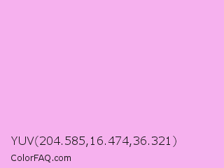 YUV 204.585,16.474,36.321 Color Image