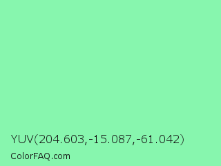 YUV 204.603,-15.087,-61.042 Color Image