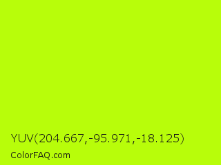 YUV 204.667,-95.971,-18.125 Color Image